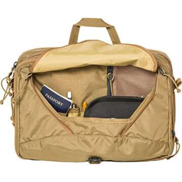 Mystery Ranch 3 Way Briefcase - Carry as Tote, Backpack and Shoulder Bag, Coyote, 22L