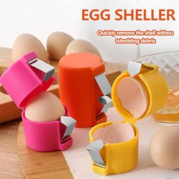 Egg Shell Opener,Egg Shell Opener for Hard Boiled Eggs,2024 New Egg Cutter Egg Cracker Tool,Egg Shell Opener Egg Separator for Raw Eggs for Home Kitchen Use (3PCS)