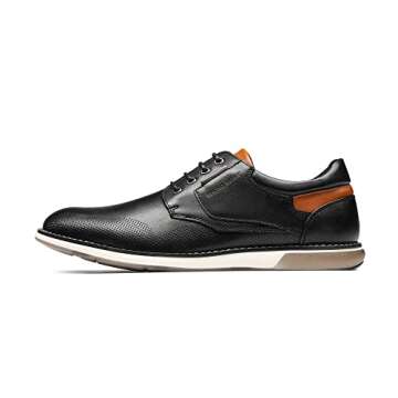 Bruno Marc Men's Casual Dress Oxfords Shoes - Size 9.5, Black