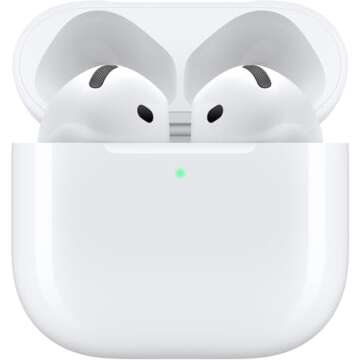 Apple AirPods 4 Wireless Earbuds, Bluetooth Headphones, with Active Noise Cancellation (Renewed)