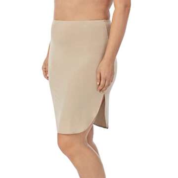 Jones New York womens Silky Touch "23 Anti-cling Knee Length Half Slip, Nude, Small US