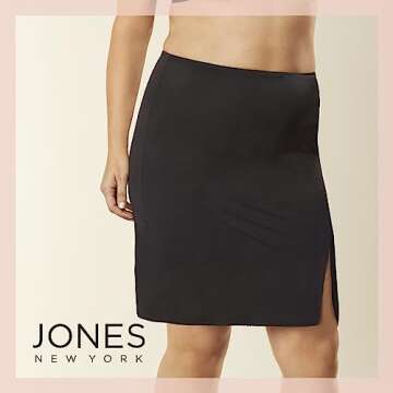 Jones New York womens Silky Touch "23 Anti-cling Knee Length Half Slip, Nude, Small US