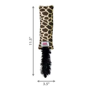 KONG - Kickeroo Giraffe Pattern - Play Enticing Cat Toy, North American Premium Catnip