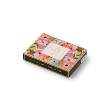 RIFLE PAPER CO. Garden Party Themed Playing Cards for Adults, Standard Deck of Cards for Card Games and Poker at Home or Party, Beautiful Printed Floral Design