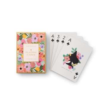 RIFLE PAPER CO. Garden Party Themed Playing Cards for Adults, Standard Deck of Cards for Card Games and Poker at Home or Party, Beautiful Printed Floral Design