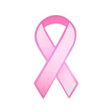 Fundraising for a Cause Large Pink Ribbon - Donation Paper Ribbons - Breast Cancer Awareness Accessories - Temporary Decals & Decorations - Cutouts to Support and Care for Women (1 Pack - 50 Ribbons)