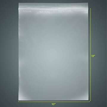 SNL Quality Zipper Lock Reclosable Clear Disposable Plastic Bags, Strong | 10" X 13" - 2 MIL - 100 Bags