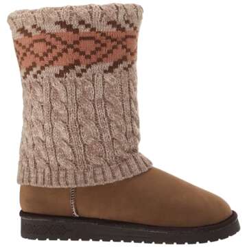 MUK LUKS Women's Cheryl Fashion Boot, Oatmeal, 8