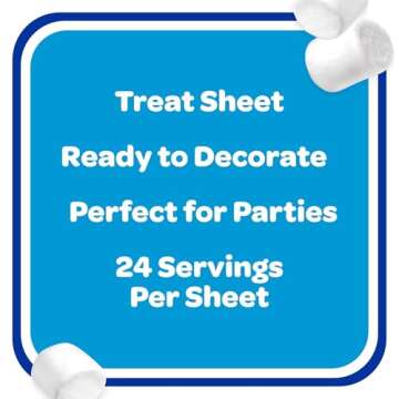 Rice Krispies Treats Marshmallow Snack Sheet, Kids Snacks, Treat Making, Baking Project, Original, 32oz Sheet (1 Sheet)