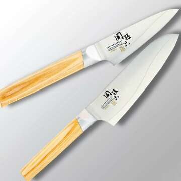 KAI Nakiri Kitchen Knife - 6.5 Inch Japanese Blade