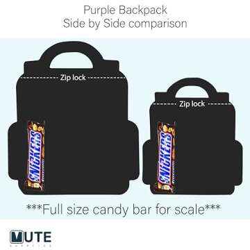 20 Pack Goodie Bags for Kids Birthday Party Supplies - Bulk Gift Bag for Favors, Food, and Candy with Resealable Ziplock Seal (Purple/Large)