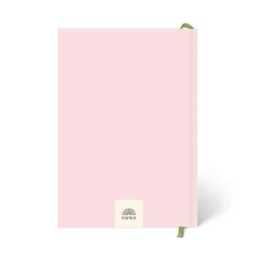 Papier Daily Wellness Journal Diary - Baby Pink, 8.46"L x 6.02"W | Hardback Cover Wellbeing, Gratitude & Mindset Diary for Personal Growth, Mindfulness & Reflection | Track Goals, Sleep & Lifestyle Habits