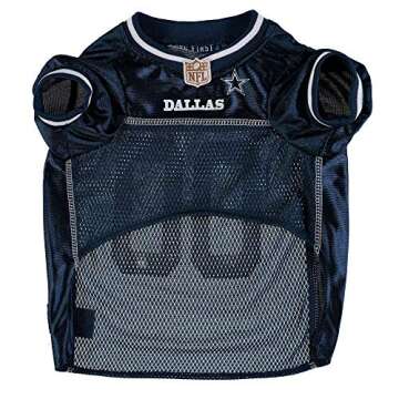 NFL Dallas Cowboys Dog Jersey, Size: X-Large. Best Football Jersey Costume for Dogs & Cats. Licensed Jersey Shirt