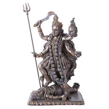 Pacific Giftware Eastern Enlightenment Goddess Kali Bhavatarini Destroyer Statue Decorative Hindu Goddess of Time and Death Figurine