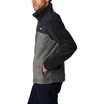 Columbia Men's Steens Mountain 2.0 Full Zip Fleece Jacket, Black/Grill, Medium