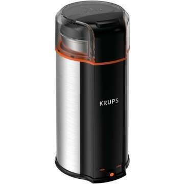 KRUPS 3oz Coffee Grinder - Silent Vortex 240W Grinding with Removable Bowl