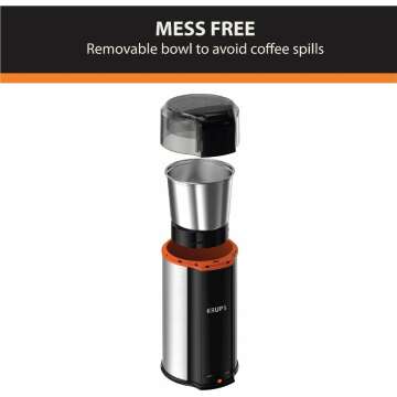 KRUPS Silent Coffee Grinder with Removable Bowl