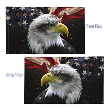 DGFhk American Eagle Flag 3x5 Double Sided Freedom Flag USA Memorial Day 4th July Independence Day 9/11 Flag Durable Fade 3x5 Ft