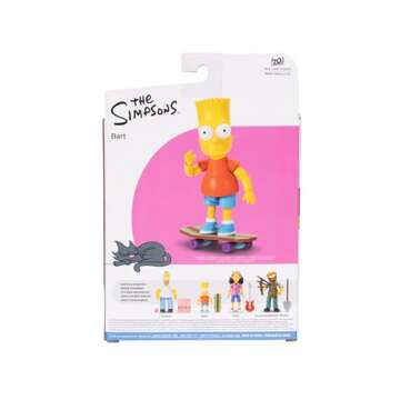 Disney The Simpsons Action Figures 4-Pack 5-Inch Collectible Figures from Jakks Pacific's Wave 1 - Homer, Bart, Groundskeeper Willie, and Otto