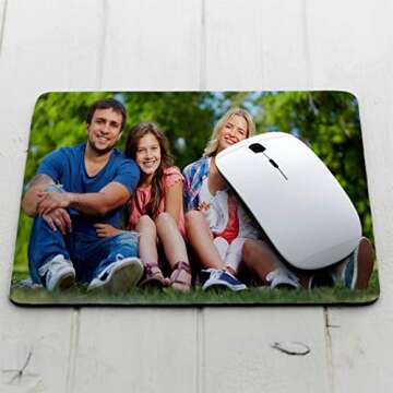 Custom Photo & Text Mouse Pad for Office & Gaming