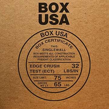 BOX USA 16 x 10 x 6 Corrugated Cardboard Storage Boxes, Medium 16"L x 10"W x 6"H, Pack of 25 | Shipping, Packaging, Moving for Home or Business, Strong Wholesale Bulk Boxes