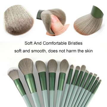 Koccido 22 Pcs Green Makeup Brush Set for Perfect Application