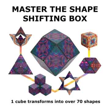 SHASHIBO Shape Shifting Box - Award-Winning, Patented Fidget Cube w/ 36 Rare Earth Magnets