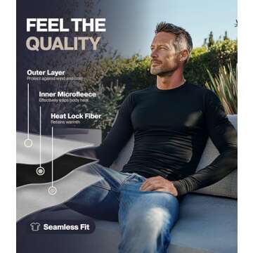 Thermajohn Men's Thermal Underwear Set for Cold Weather