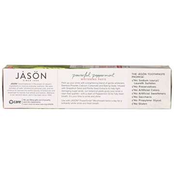 JASON NATURAL PRODUCTS TPSTE,POWERSMILE, 6 OZ (Pack of 3)