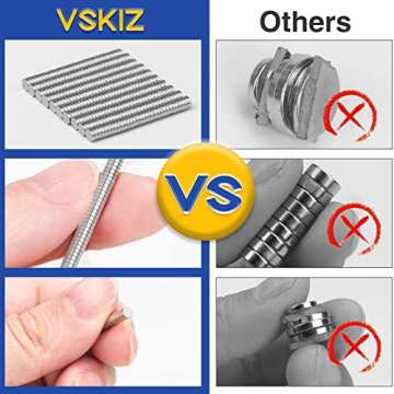 VSKIZ Refrigerator Magnets, 4x2mm Rare Earth Magnets, Small Neodymium Disc Magnets Fridge Magnets, Miniature Mini Multi-Use Round Magnets for Crafts, DIY, Whiteboard, Kitchen, Office Magnets, 200 PCS