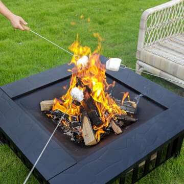 EcoNook 32" Square Fire Pit Table for Outdoor Fun