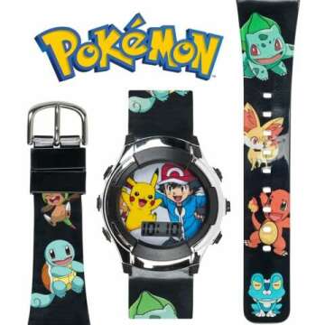 Pokemon Kids Digital Watch - Fun & Durable Design