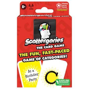 Scattergories The Card Game, Fast-Paced Play At Once Card Game of Categories, for 2 or More Players, Ages 8+