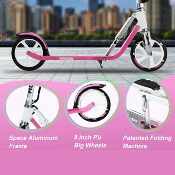 Kids & Adult Adjustable Foldable Scooter for Any Terrain