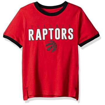 NBA by Outerstuff NBA Kids & Youth Boys Toronto Raptors "Key" Short Sleeve Fashion Tee, Red, Kids Large(7)