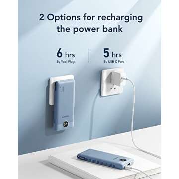 VEGER Portable Charger for iPhone Built in Cables and Wall Plug, 10000mah Slim Fast Charging USB C Power Bank, Travel Essential Battery Pack Compatible with iPhones, iPad, Samsung More Devices