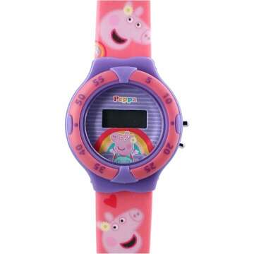 Peppa Pig Kids Digital Watch with Pink Strap