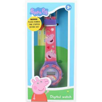 Peppa Pig Kids Digital Watch with Pink Strap