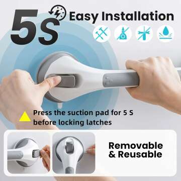 TAILI Suction Grab Bars - Safe No-Drill Handrails