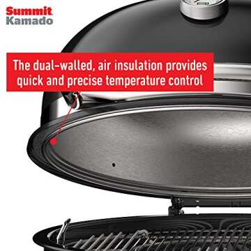 Weber Summit Kamado E6 Charcoal Grill in Black