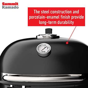 Weber Summit Kamado E6 Charcoal Grill in Black