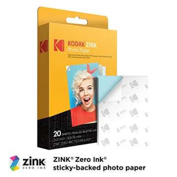 Zink KODAK 2"x3" Premium Photo Paper - 20 Sheets for KODAK Devices