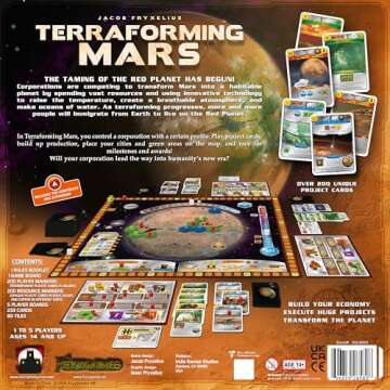 Terraforming Mars Board Game-Award Winning Strategic Space Adventure Game for Family Game Night, Competitive Play&High Replay Value-Adults, Cardboard,Teens&lovers of Board Games by Stronghold Games 