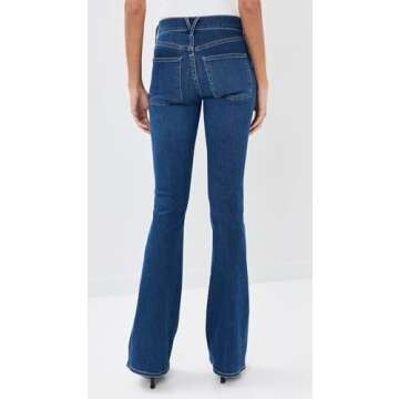 Veronica Beard Jean Women's Beverly High Rise Skinny Flare Jeans, Bright Blue, 28