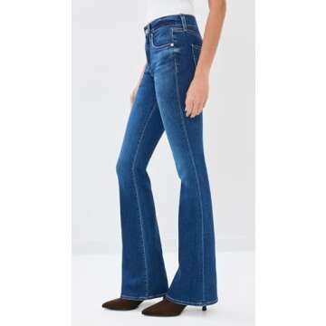 Veronica Beard Jean Women's Beverly High Rise Skinny Flare Jeans, Bright Blue, 28