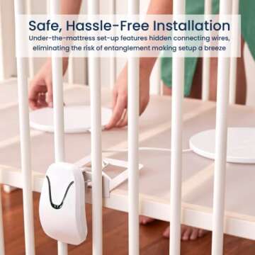 Babysense 7 Baby Sleep Breathing Movement Monitor for Newborn and Infants, No WiFi, Non Wearable, Non Contact Monitor with 2 Under-Mattress Sensors for Full Crib Coverage, FSA Baby Monitor