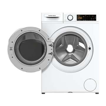 Hamilton Beach HBFW3205 Fullsize Washer-LED Digital Display Panel-5 Wash Cycles-Front Load Design-2.2 cu ft, 24 inch Wide, White