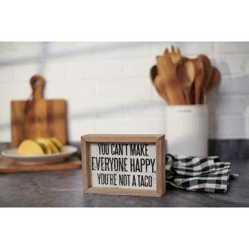 Primitives by Kathy Wooden Home Sign Not A Taco