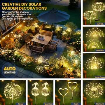 GIGALUMI 120LED Garden Outdoor Decor Lights, 2 Pack