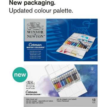 Winsor & Newton 12 Color Watercolor Set with Brush